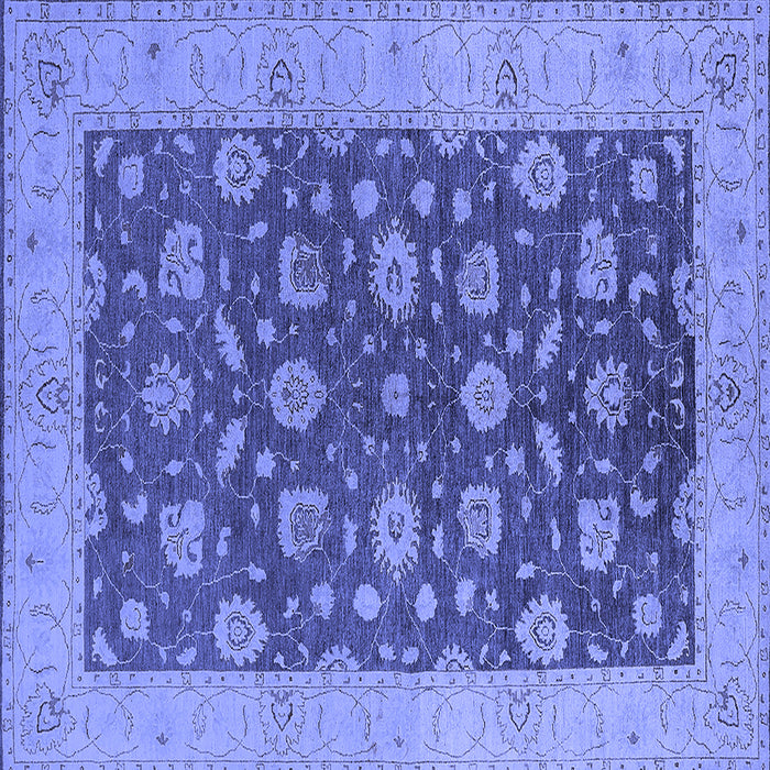 Square Oriental Blue Industrial Rug, urb935blu