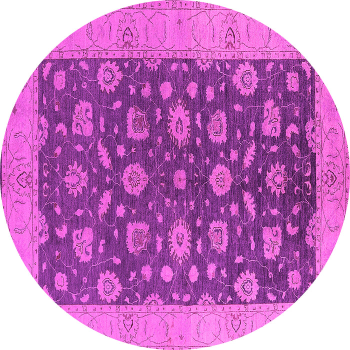 Round Oriental Pink Industrial Rug, urb935pnk