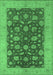 Machine Washable Oriental Emerald Green Industrial Area Rugs, wshurb935emgrn