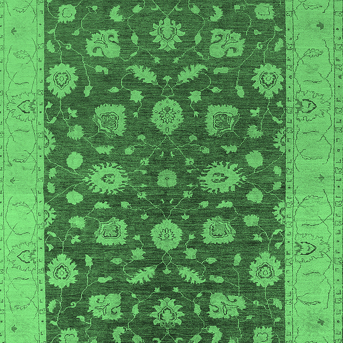 Machine Washable Oriental Emerald Green Industrial Area Rugs, wshurb935emgrn