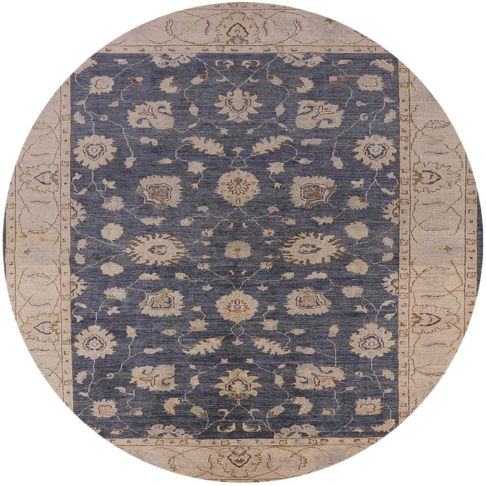 Round Machine Washable Industrial Modern Gray Rug, wshurb935