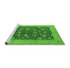 Sideview of Machine Washable Oriental Green Industrial Area Rugs, wshurb935grn