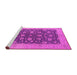 Sideview of Machine Washable Oriental Pink Industrial Rug, wshurb935pnk