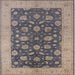 Square Mid-Century Modern Gray Oriental Rug, urb935