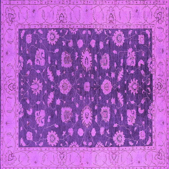 Square Machine Washable Oriental Purple Industrial Area Rugs, wshurb935pur