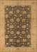 Machine Washable Oriental Brown Industrial Rug, wshurb935brn