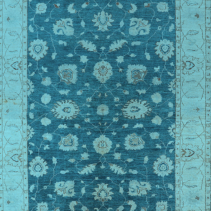 Machine Washable Oriental Light Blue Industrial Rug, wshurb935lblu