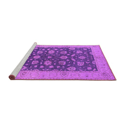 Sideview of Machine Washable Oriental Purple Industrial Area Rugs, wshurb935pur