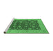 Sideview of Machine Washable Oriental Emerald Green Industrial Area Rugs, wshurb935emgrn