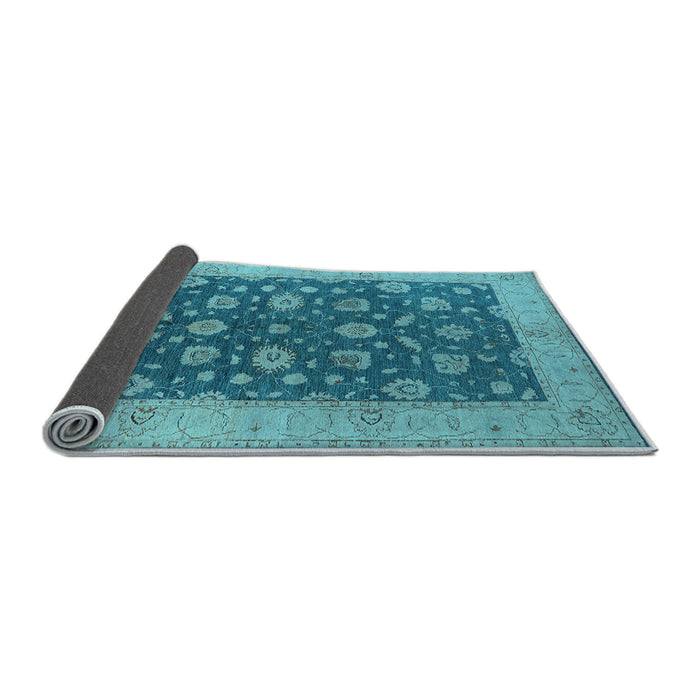 Sideview of Oriental Light Blue Industrial Rug, urb935lblu
