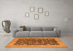 Machine Washable Oriental Orange Industrial Area Rugs in a Living Room, wshurb935org