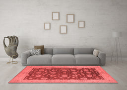 Industrial Red Washable Rugs