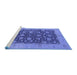 Sideview of Machine Washable Oriental Blue Industrial Rug, wshurb935blu