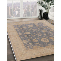 Mid-Century Modern Rose Purple Oriental Rug, urb936