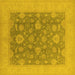 Square Oriental Yellow Industrial Rug, urb936yw