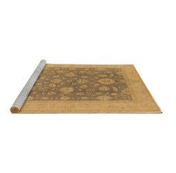 Sideview of Machine Washable Oriental Brown Industrial Rug, wshurb936brn