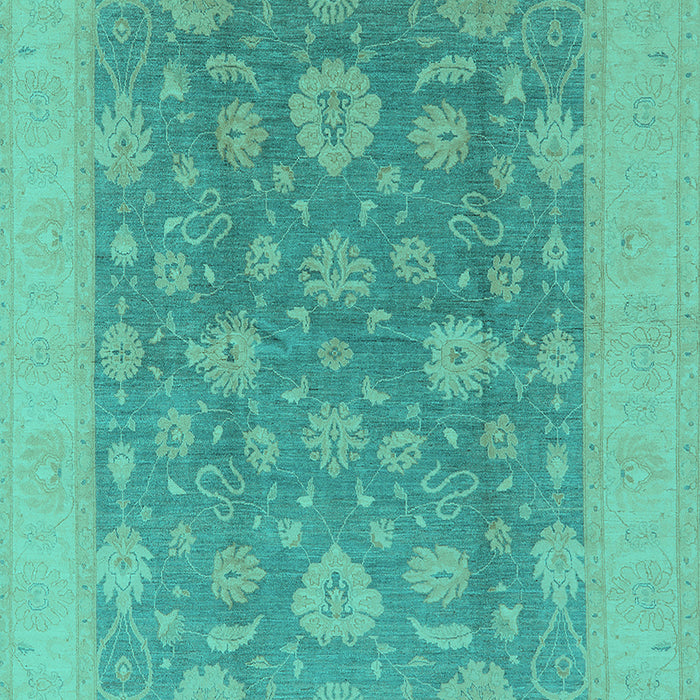 Machine Washable Oriental Turquoise Industrial Area Rugs, wshurb936turq