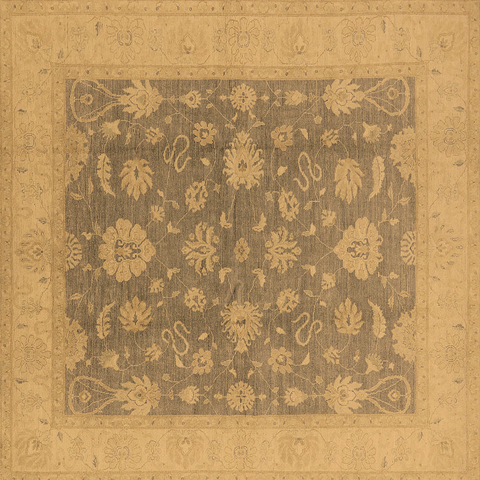 Square Oriental Brown Industrial Rug, urb936brn