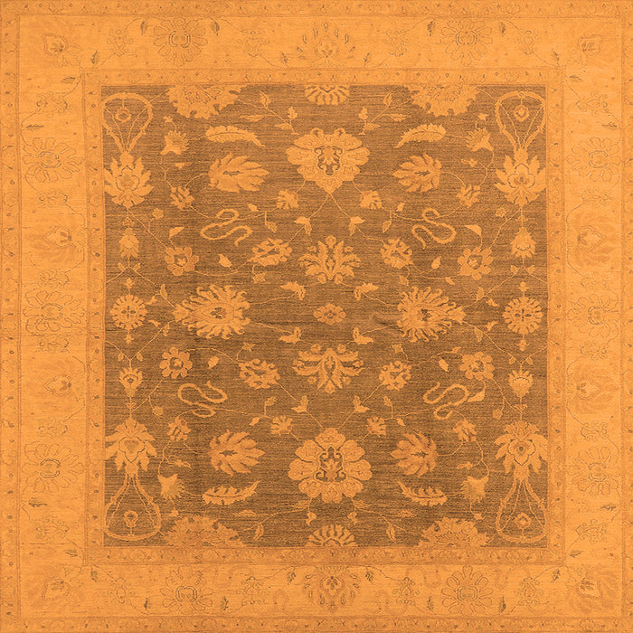 Square Oriental Orange Industrial Rug, urb936org