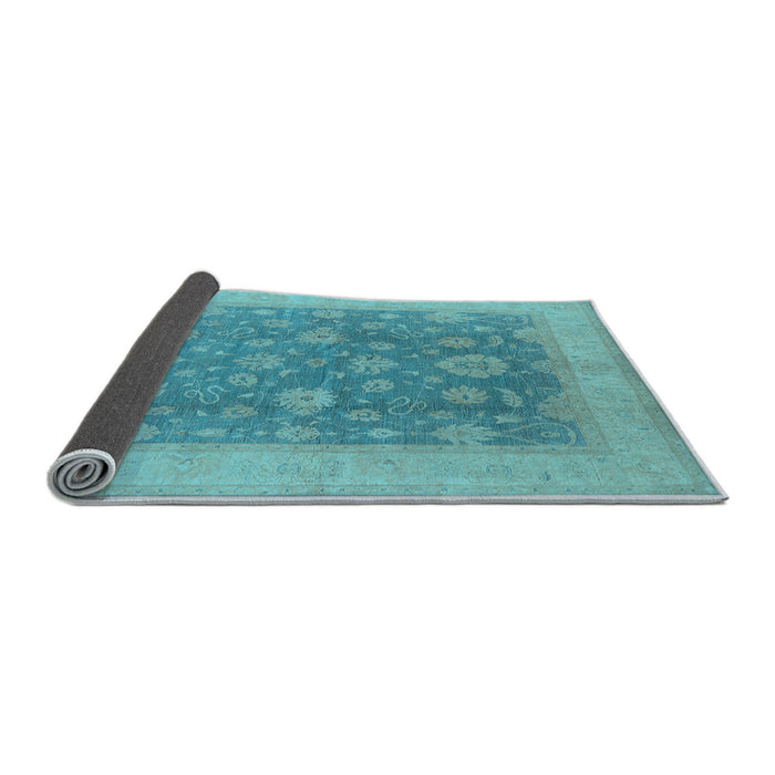 Sideview of Oriental Light Blue Industrial Rug, urb936lblu