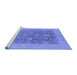 Sideview of Machine Washable Oriental Blue Industrial Rug, wshurb936blu