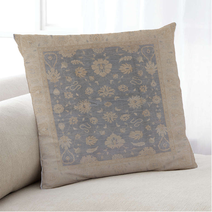 Lifestyle Image of Mid-Century Modern Urban Square Rose Dust Purple Throw Pillow, 18 inch by 18 inch, pwurb936