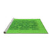 Sideview of Machine Washable Oriental Green Industrial Area Rugs, wshurb936grn