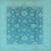 Square Oriental Light Blue Industrial Rug, urb936lblu