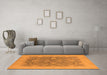 Machine Washable Oriental Orange Industrial Area Rugs in a Living Room, wshurb936org