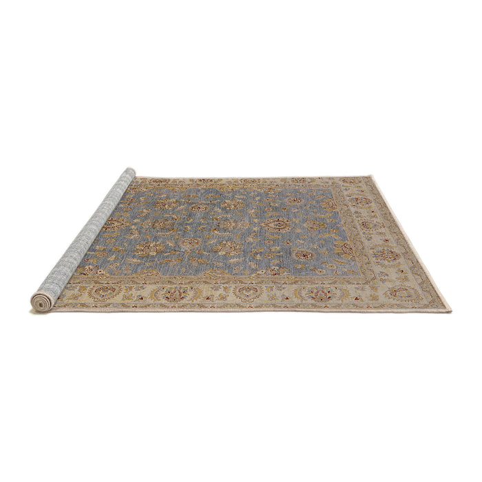 Sideview of Machine Washable Industrial Modern Dark Almond Brown Rug, wshurb937