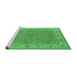 Sideview of Machine Washable Oriental Emerald Green Industrial Area Rugs, wshurb937emgrn