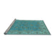 Sideview of Machine Washable Oriental Light Blue Industrial Rug, wshurb937lblu