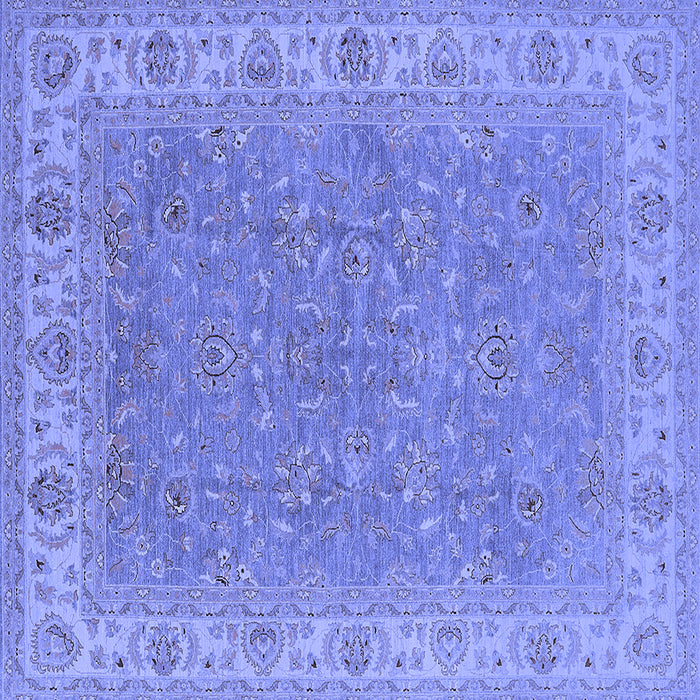 Square Oriental Blue Industrial Rug, urb937blu