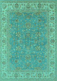 Oriental Turquoise Industrial Rug, urb937turq