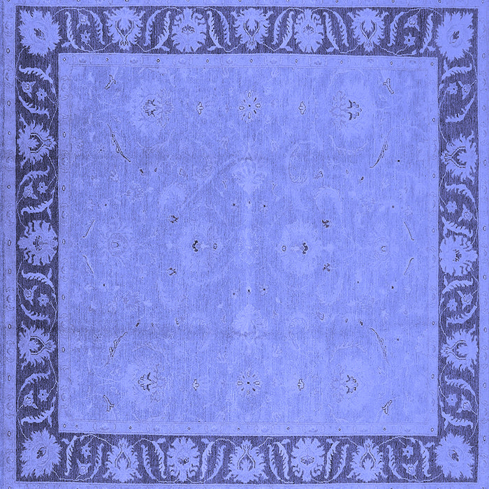 Square Oriental Blue Industrial Rug, urb938blu