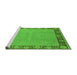 Sideview of Machine Washable Oriental Green Industrial Area Rugs, wshurb938grn