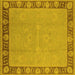 Square Oriental Yellow Industrial Rug, urb938yw