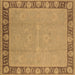 Square Oriental Brown Industrial Rug, urb938brn