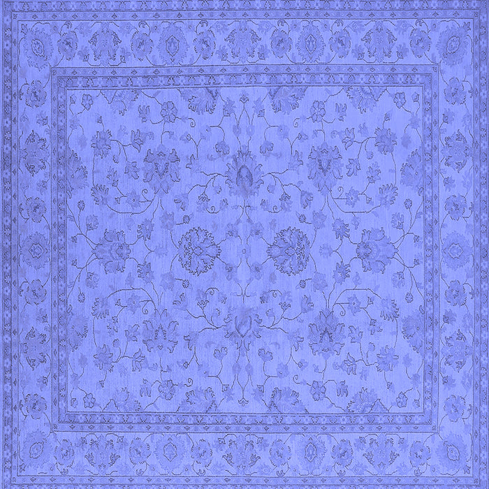 Square Oriental Blue Industrial Rug, urb939blu