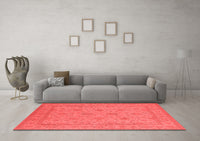 Machine Washable Oriental Red Industrial Rug, wshurb939red