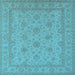 Square Oriental Light Blue Industrial Rug, urb939lblu