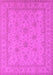 Machine Washable Oriental Pink Industrial Rug, wshurb939pnk