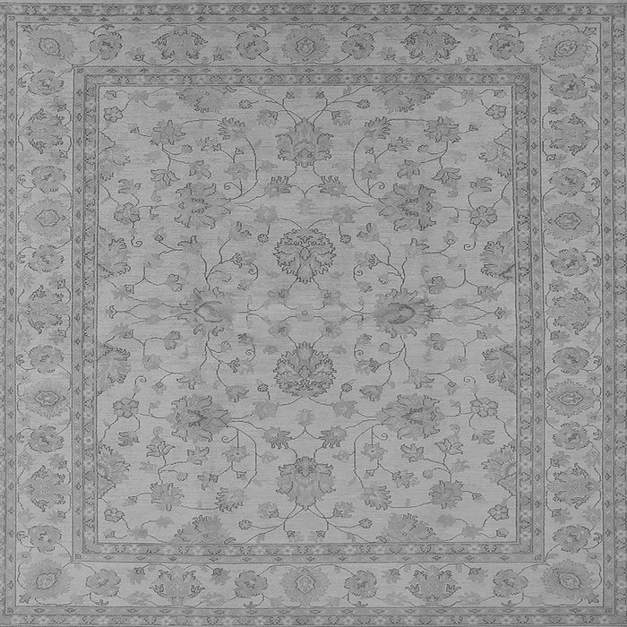 Square Machine Washable Oriental Gray Industrial Rug, wshurb939gry