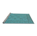 Sideview of Machine Washable Oriental Light Blue Industrial Rug, wshurb939lblu