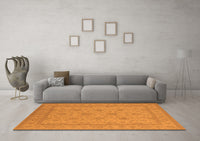 Machine Washable Oriental Orange Industrial Rug, wshurb939org