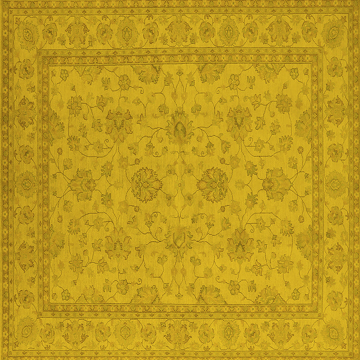 Square Oriental Yellow Industrial Rug, urb939yw