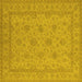 Square Oriental Yellow Industrial Rug, urb939yw