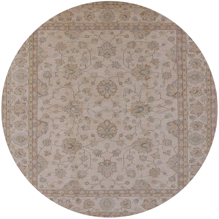 Round Machine Washable Industrial Modern Dark Almond Brown Rug, wshurb939