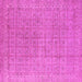 Square Machine Washable Oriental Pink Industrial Rug, wshurb940pnk