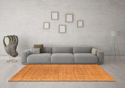 Machine Washable Oriental Orange Industrial Area Rugs in a Living Room, wshurb940org